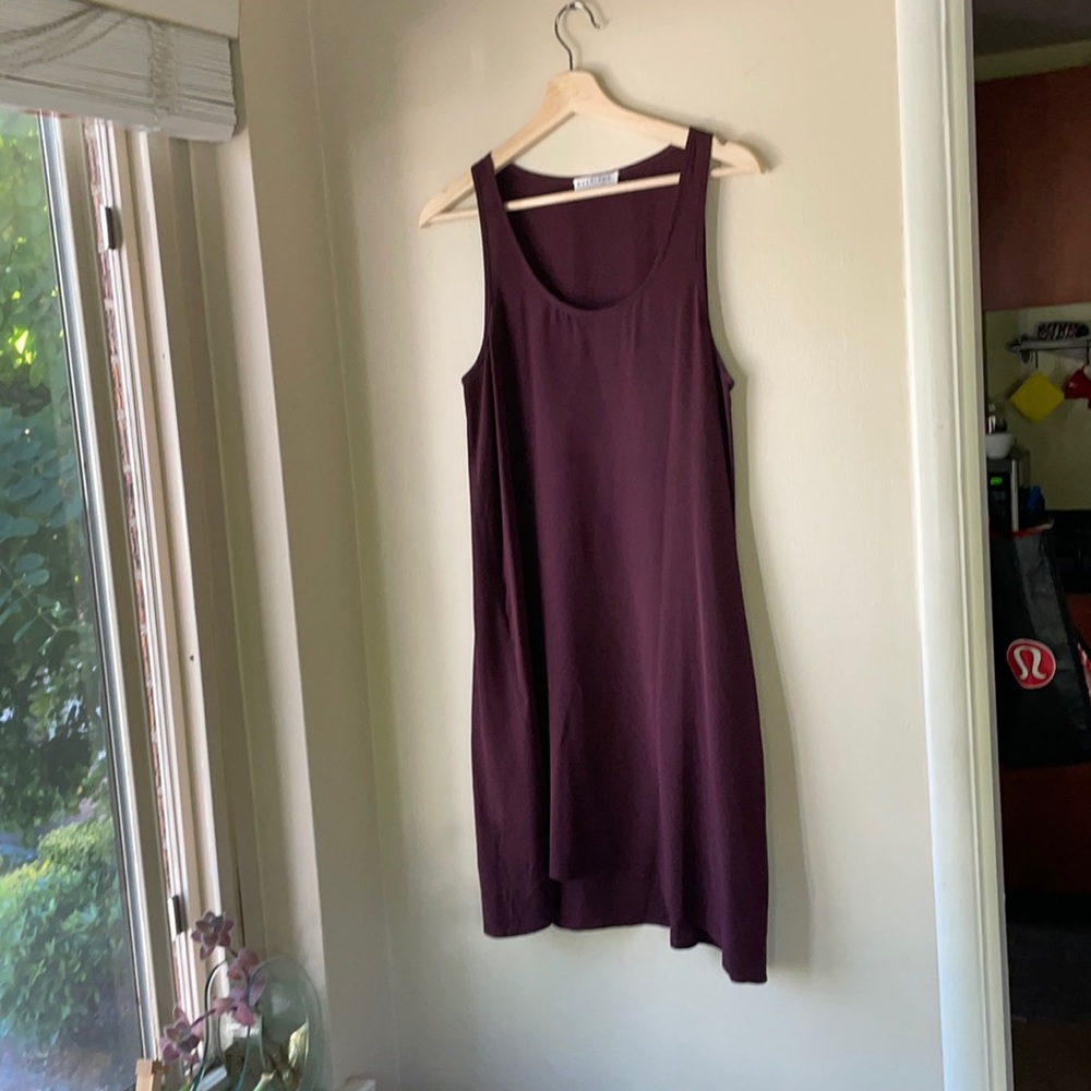 Everlane silk plum flowy tank dress sz small